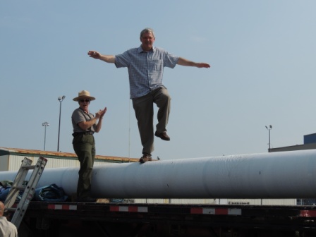 NPS Ranger Emily Prigot and Former Mayor Scott Lang celebrate! credit: Louise Croteau