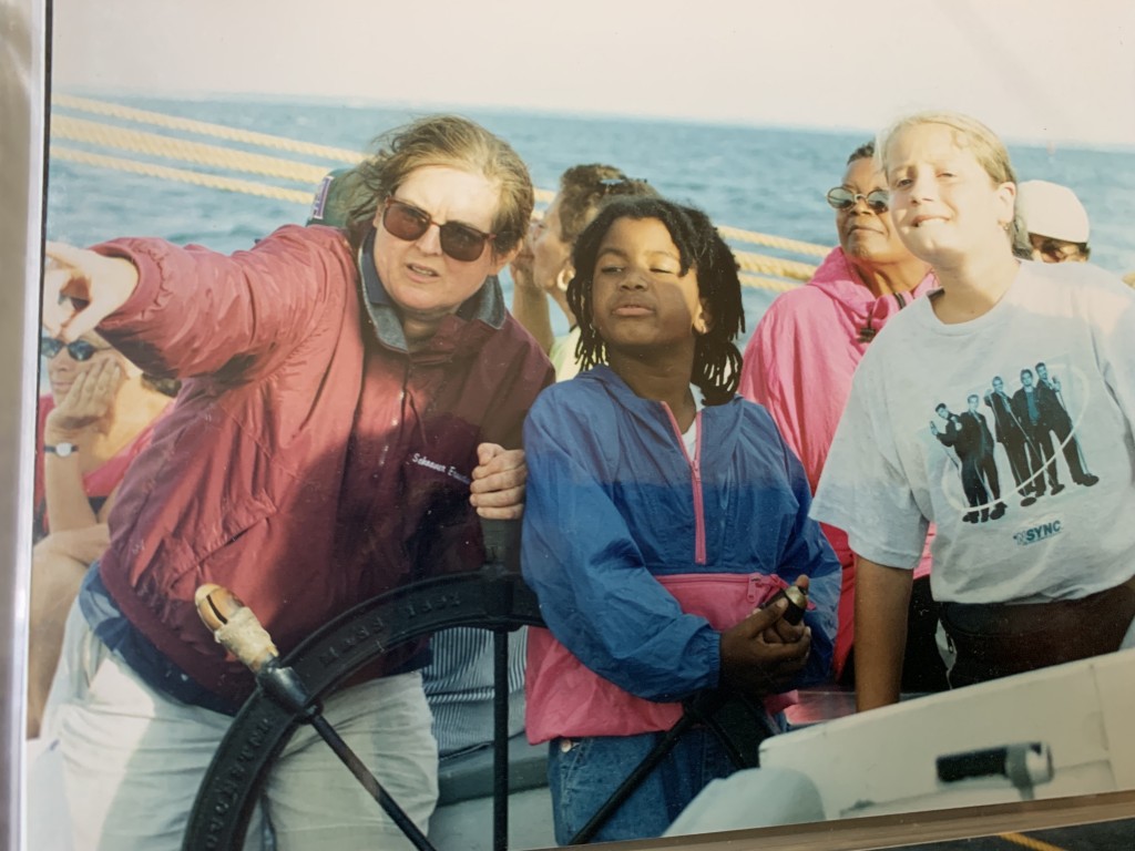 IMG_0174 Mary Anne at helm with student