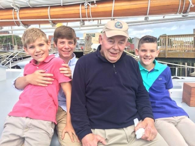 Clayt Morrissey with his grandsons Johnny, Will and Ben Andrew