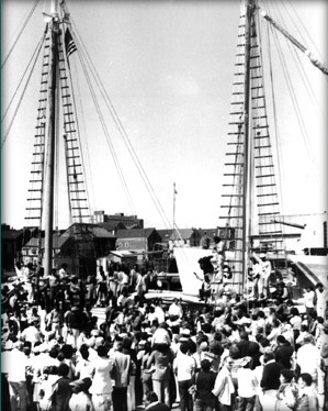 August 29, 1982, the celebration of the transfer of Ernestina to Massachusetts.