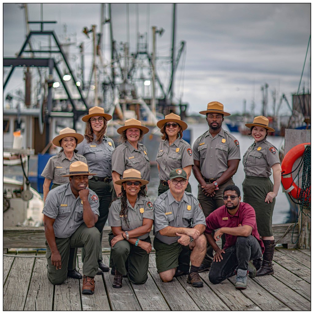 ERnestina-Morrissey's partners, teh rangers of New Bedford Whaling National Historical Park.