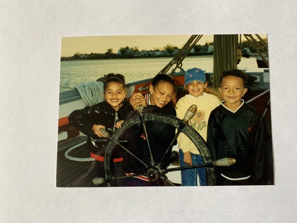 Onset children visiting at sunset.