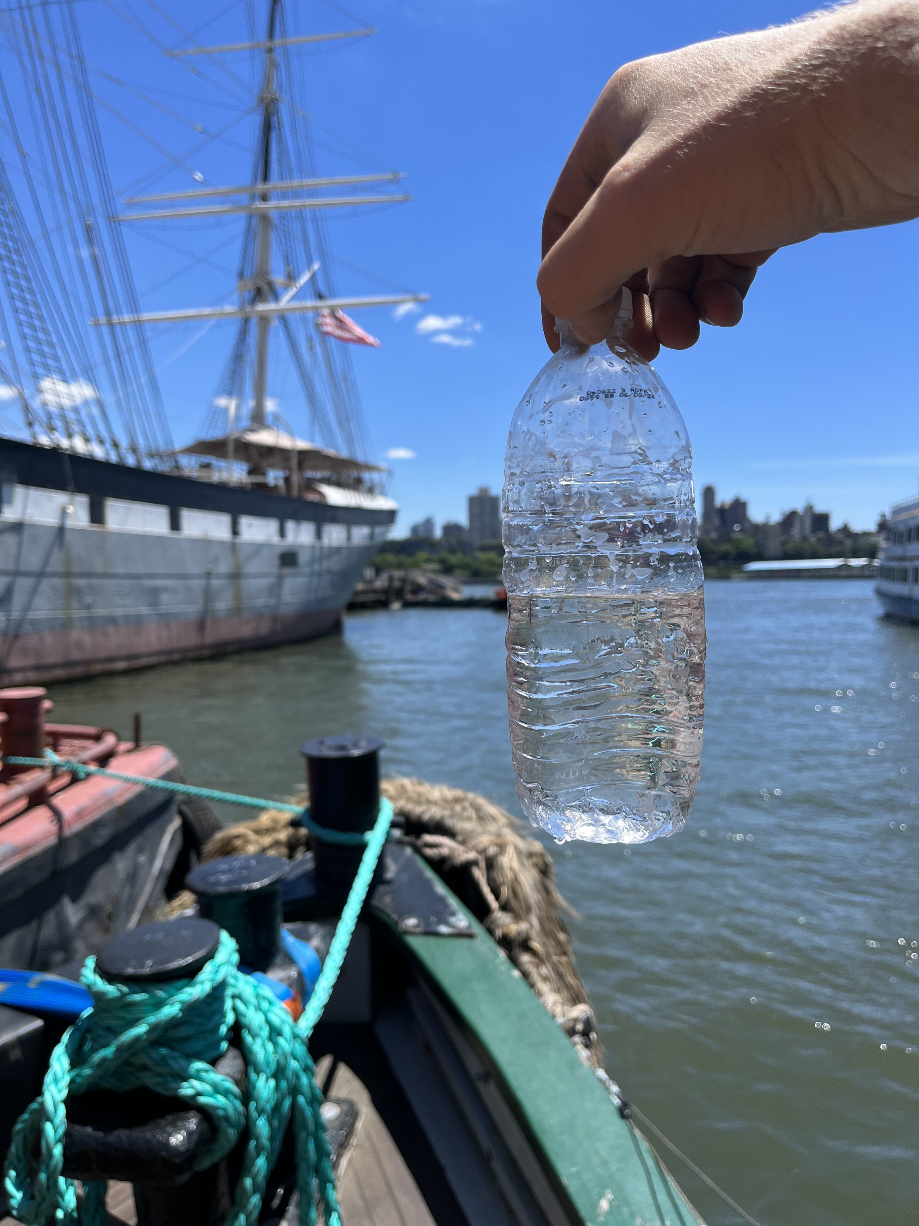 Water from the East River, looks like the same dock lines ad Ernestina-Morrissey!