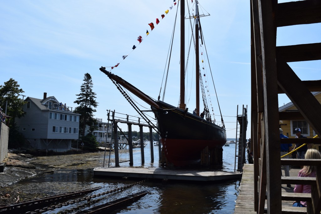 While everyone waited, the diver on standby was sent to inspect the rails.