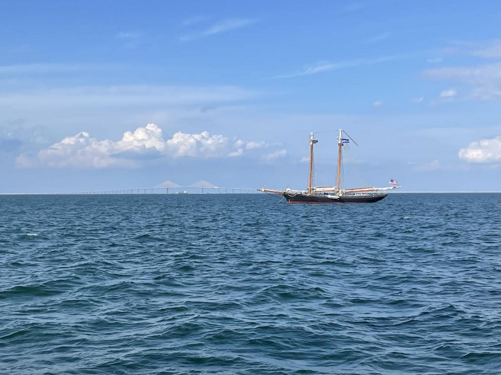 20230329 Anchored in Lower Tampa Bay, photo credit Pride of Baltimore